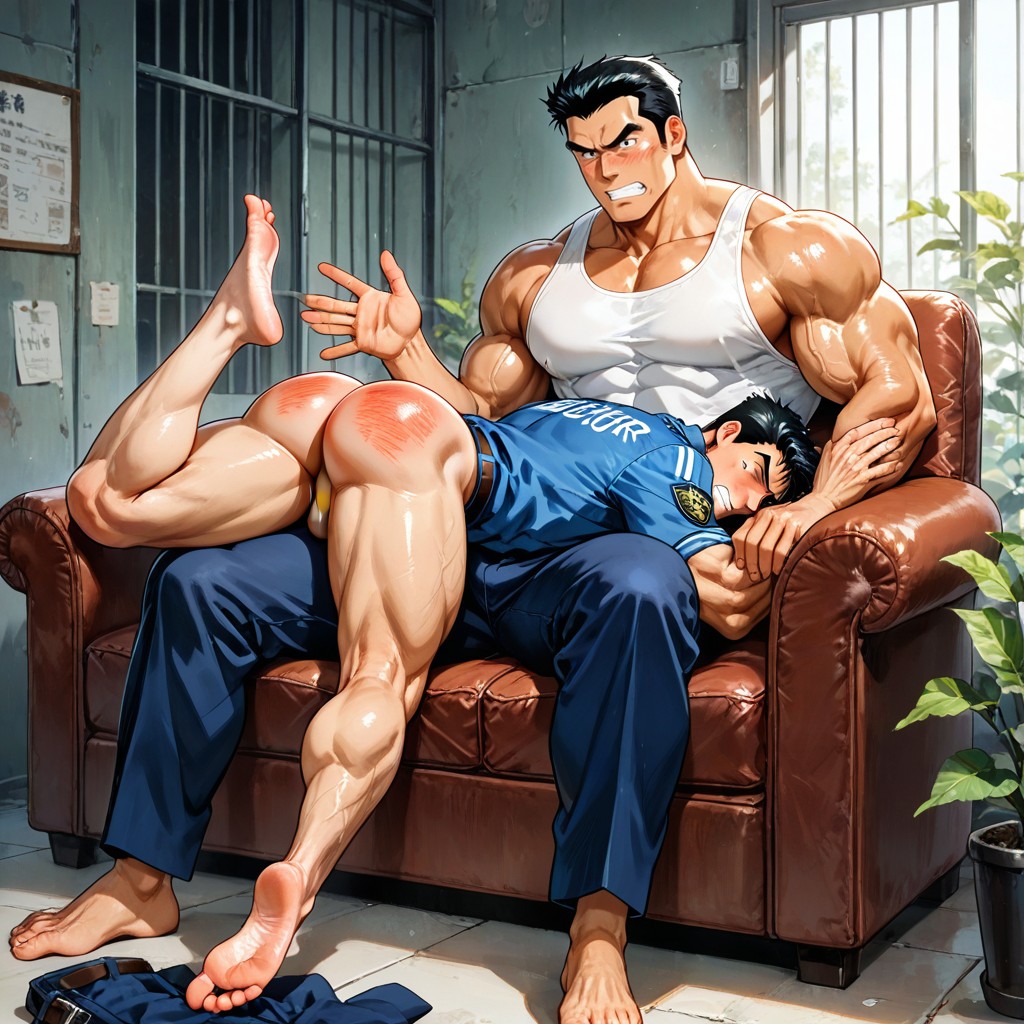 Muture Male Only, Brack Hair And Tank Top Boys, 肌肉型 AI同性戀黃片