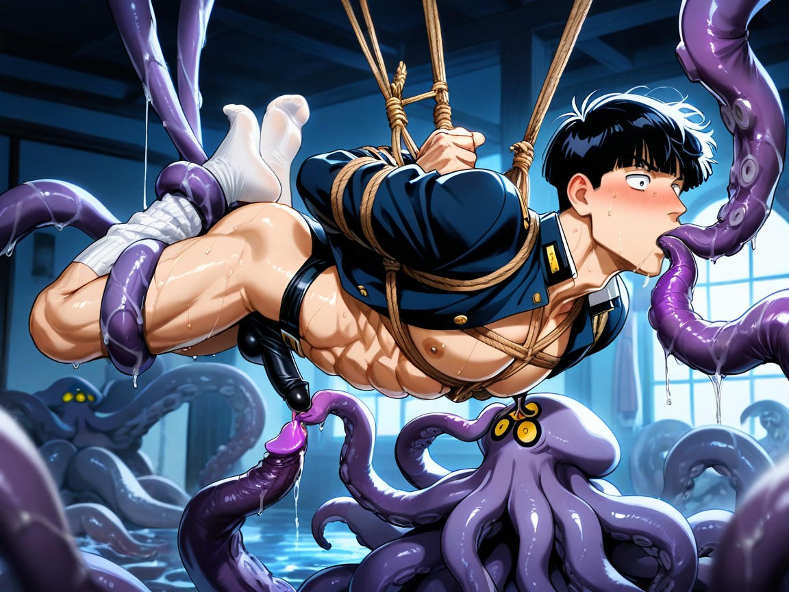 Bondage, Sucking Cock, Suspension Porno IA Gay