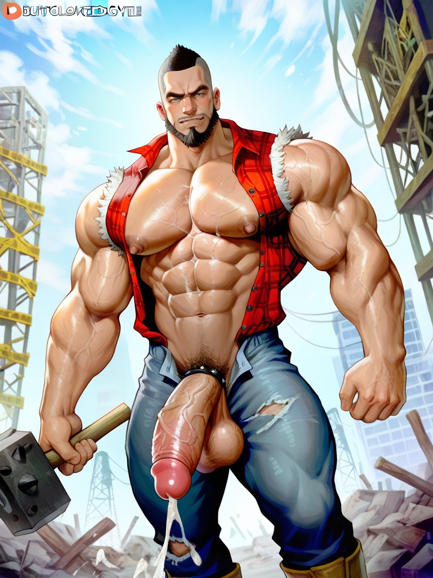 Spraying Cum Everywhere, Hdr, Black Spiky Shaved Hair Porno IA Gay