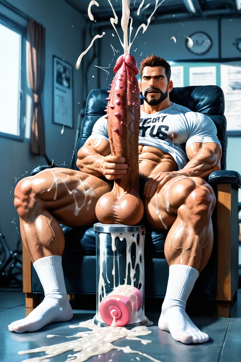 Thick Penis, Masturbation, Muscle Jock AI Gay Porn