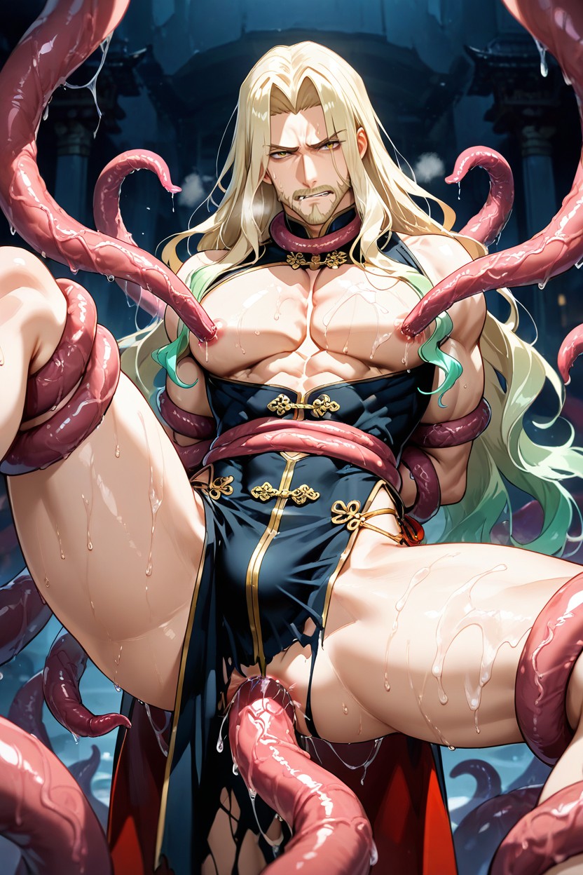 Tentacle Restraint, Pleasure Expression, Heavy Breathing AI同性戀黃片