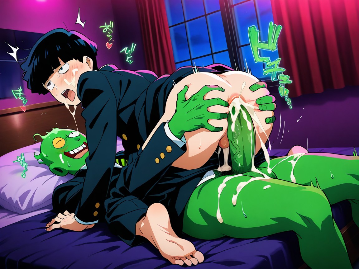 スキニー, Green Man Is Skinhead, Japanese Sex Sound Effect Large ゲイAIポルノ