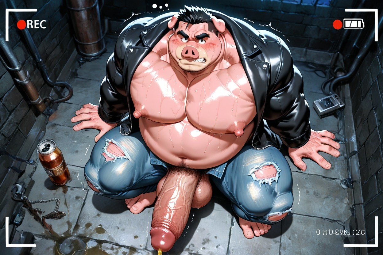 Oversized Balls, 非常に大きい, Bara ゲイAIポルノ