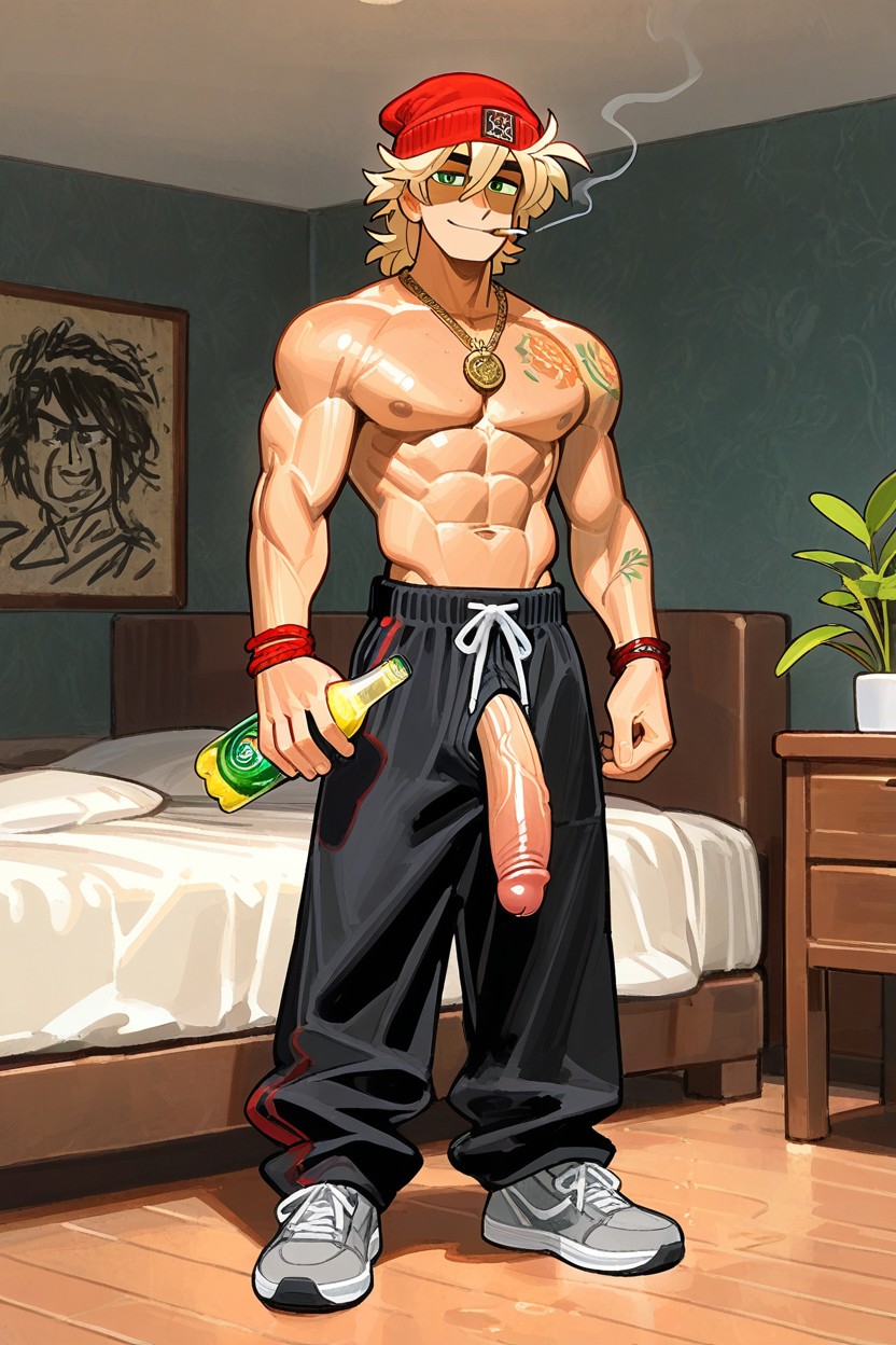 Blonde Hair, Scooby-doo Art Style, Too Big Shoulders AI Gay Porn