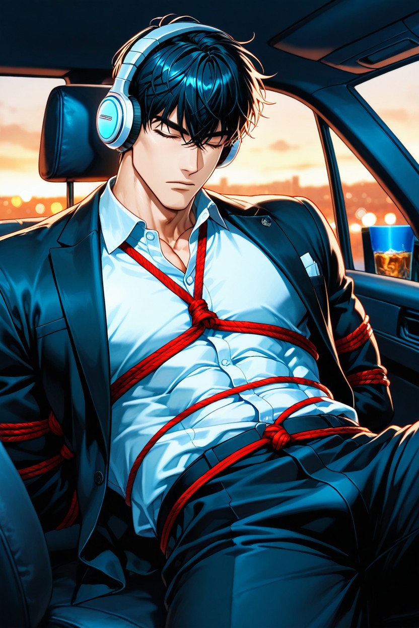 Tall Body, Discreet Clothes, Muscular AI Gay Porn