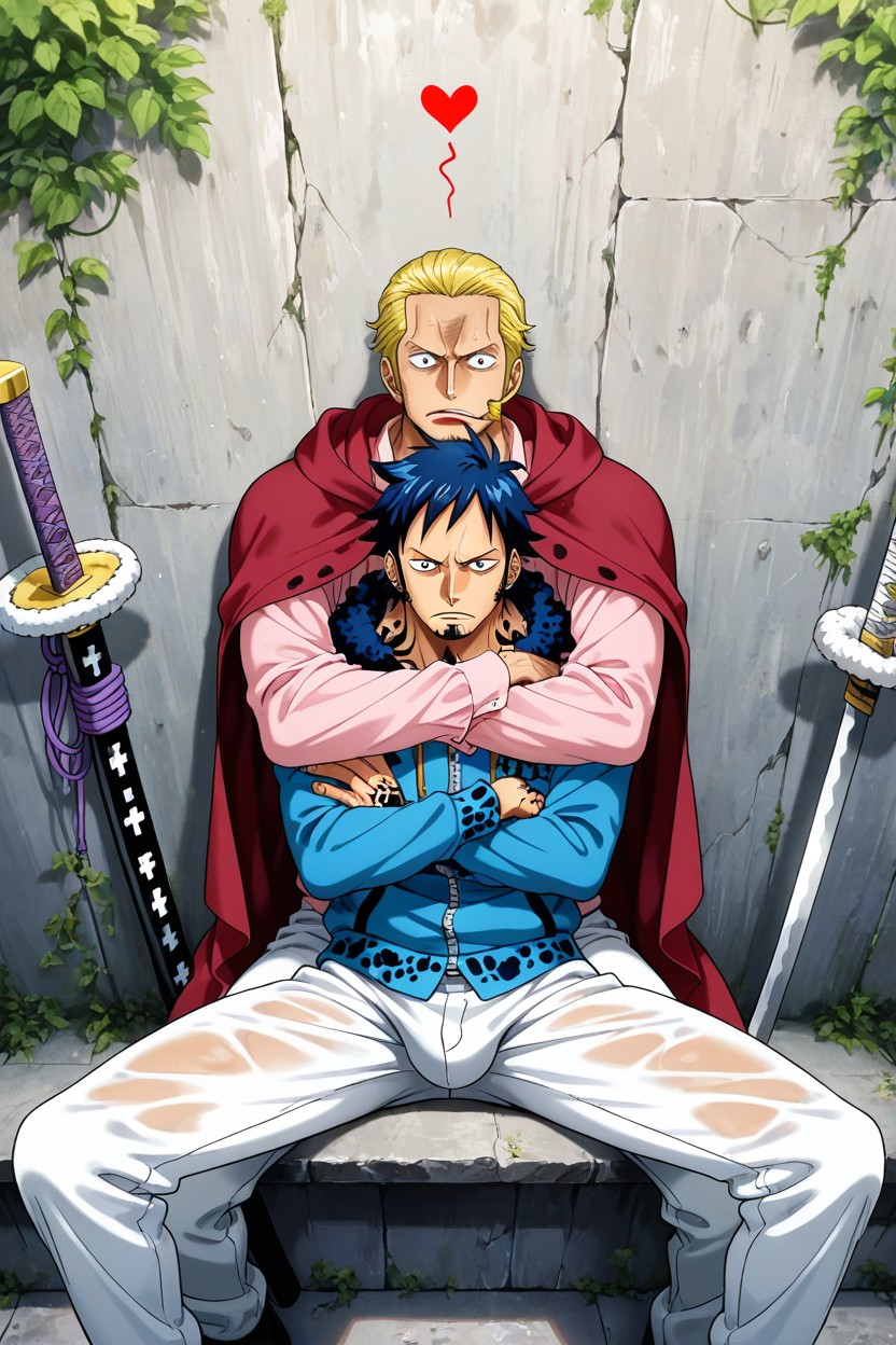 Sword, Overgrown Unshaved Pubic Hair, Hugging Guy AI Gay Porn