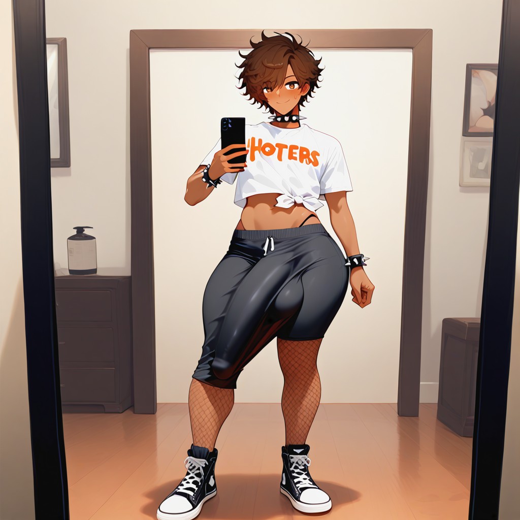 Orange, Tomgirl Figure, Large Penis Bulge Under Clothes AI同性恋黄片