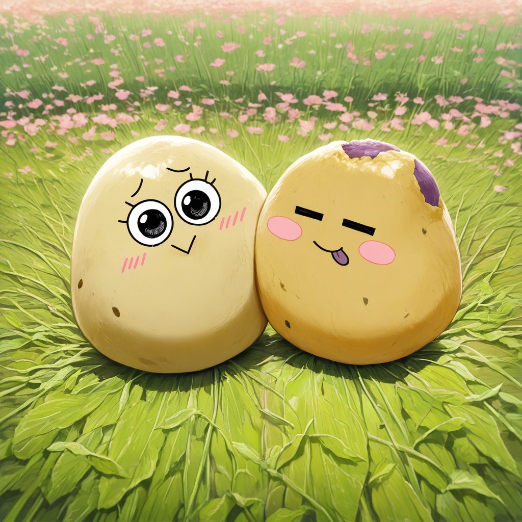 Super-deformed Potato, Female Beautiful Potato, Chiibi Proportion ゲイAIポルノ