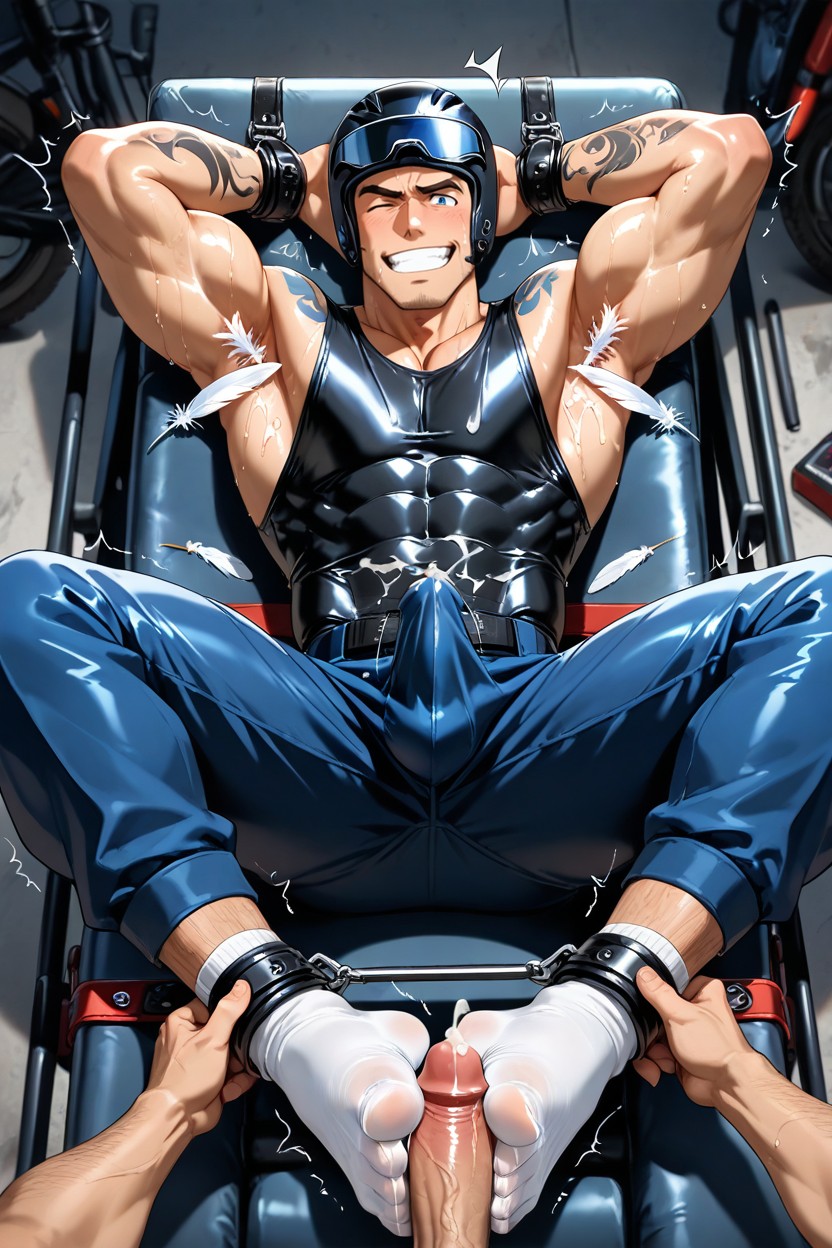 Blue Eyes, Socks Feet Tickled, Arrested ゲイAIポルノ