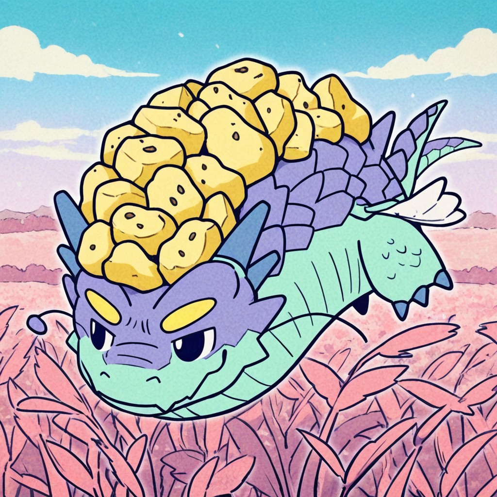 Majestic Potato Dragon, No Humans, Field Background ゲイAIポルノ