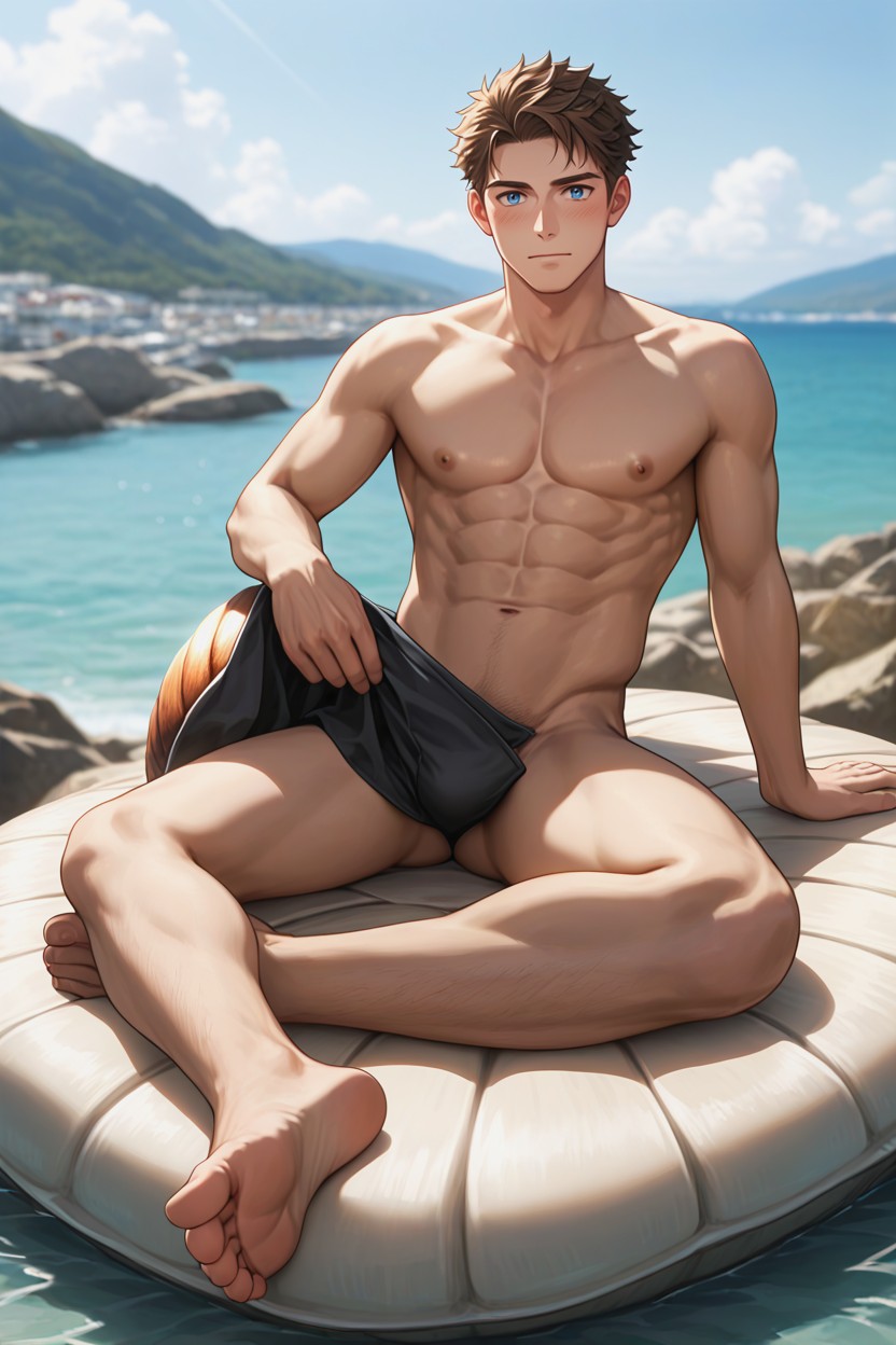 Nice Bubble Butt, Hot, Lying On Sea Shell AI同性戀黃片