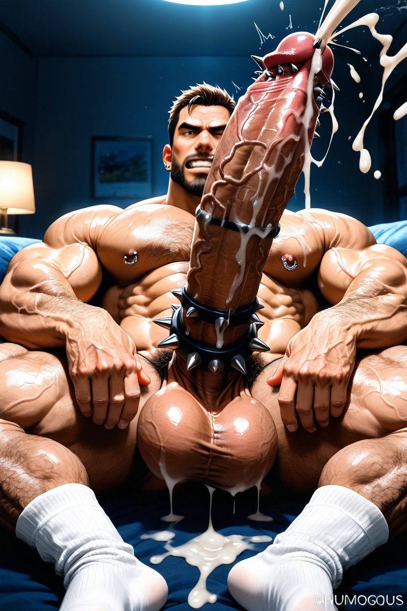 Cum Spraying, Girthy Penis, Barbs Along Shaft ゲイAIポルノ