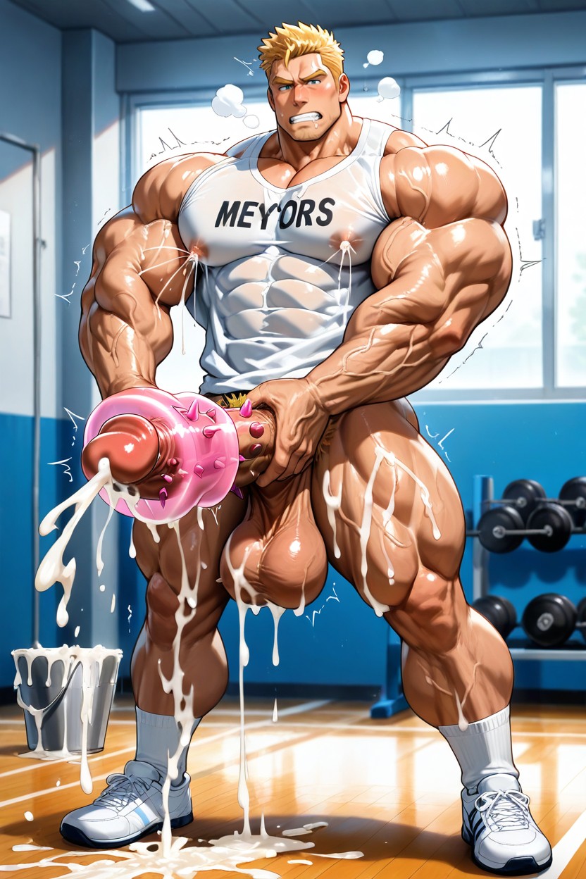 Erect, Gym Class, Thick Penis ゲイAIポルノ