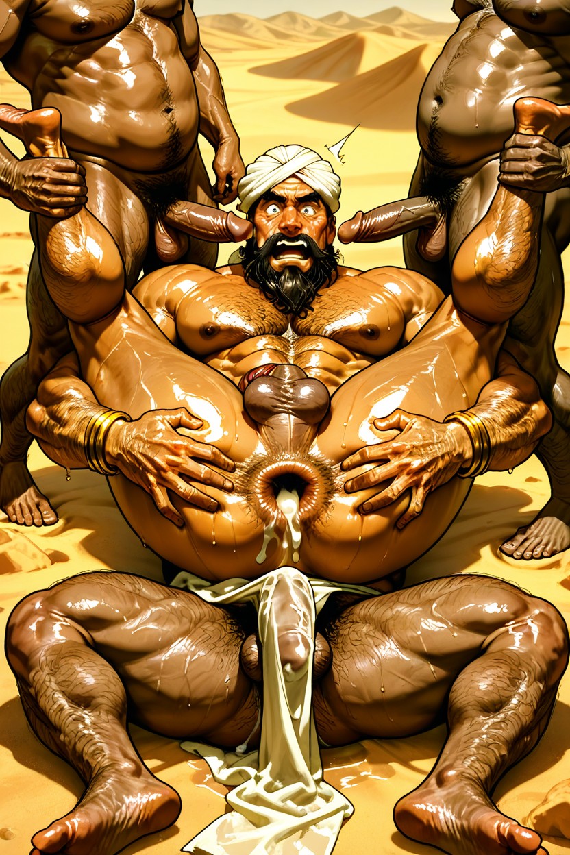 Hairy Balls, 恥ずかしい, 横たわる ゲイAIポルノ