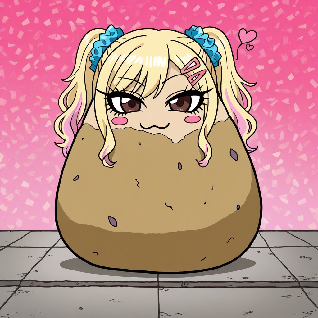 Extremely Simplified Style, Gyaru Potato, No People AI Gay Porn