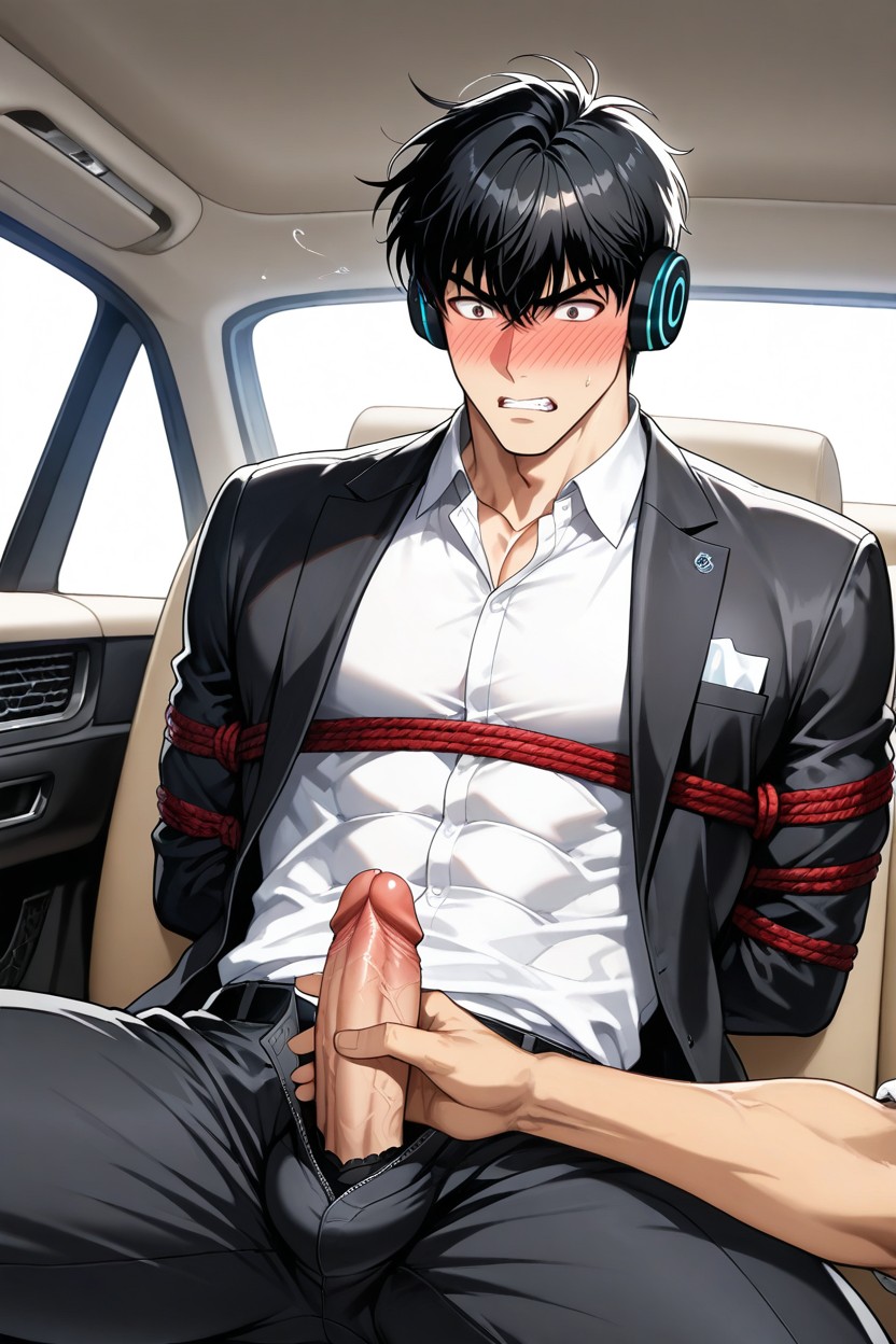 Long Bangs Hanging Down To The Forehead, 肌肉型, Helping Masturbate AI同性戀黃片