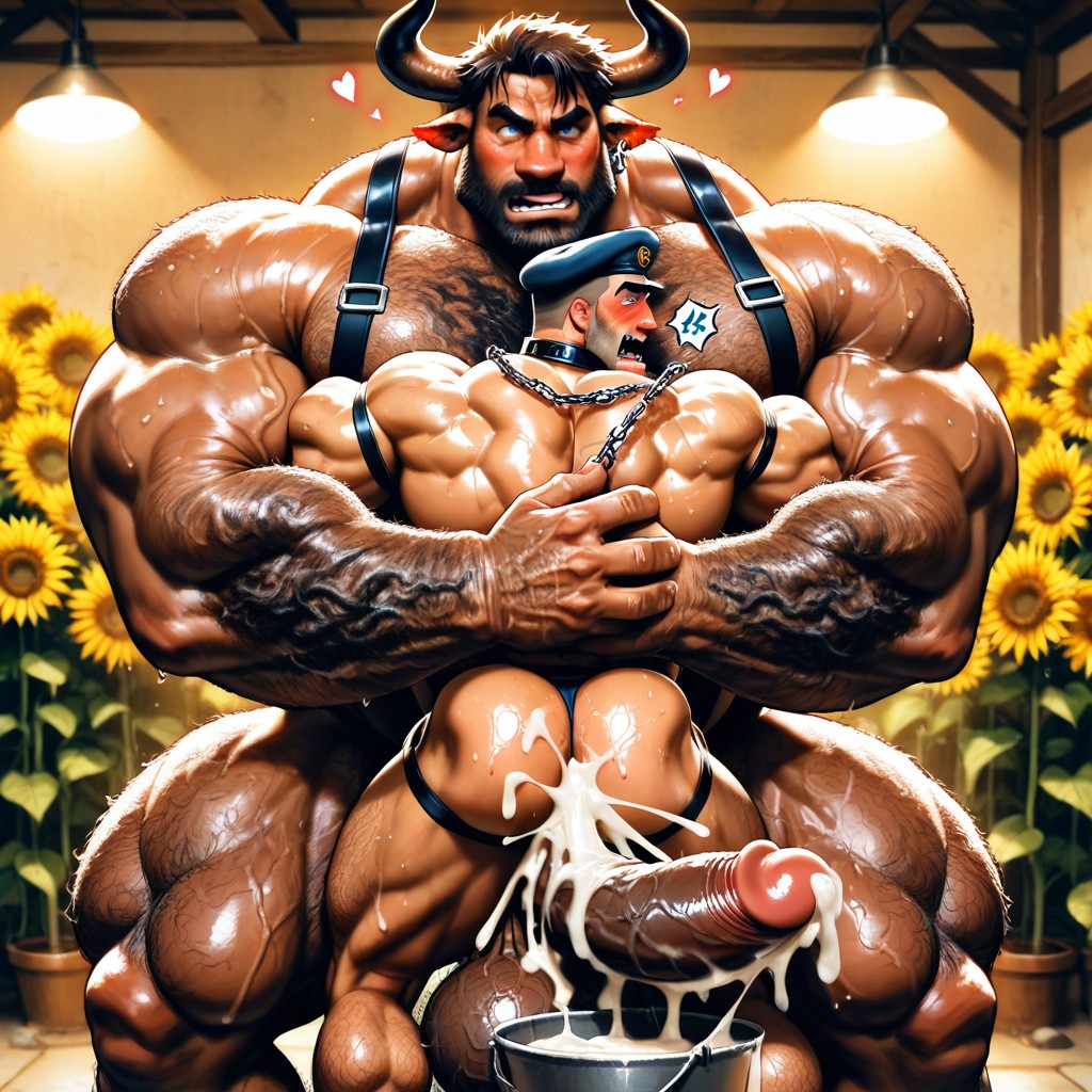 Strong Lines, Bubble Butt, Big Hands Grabbing Torso From Behind In A Hug KI Schwulenporno