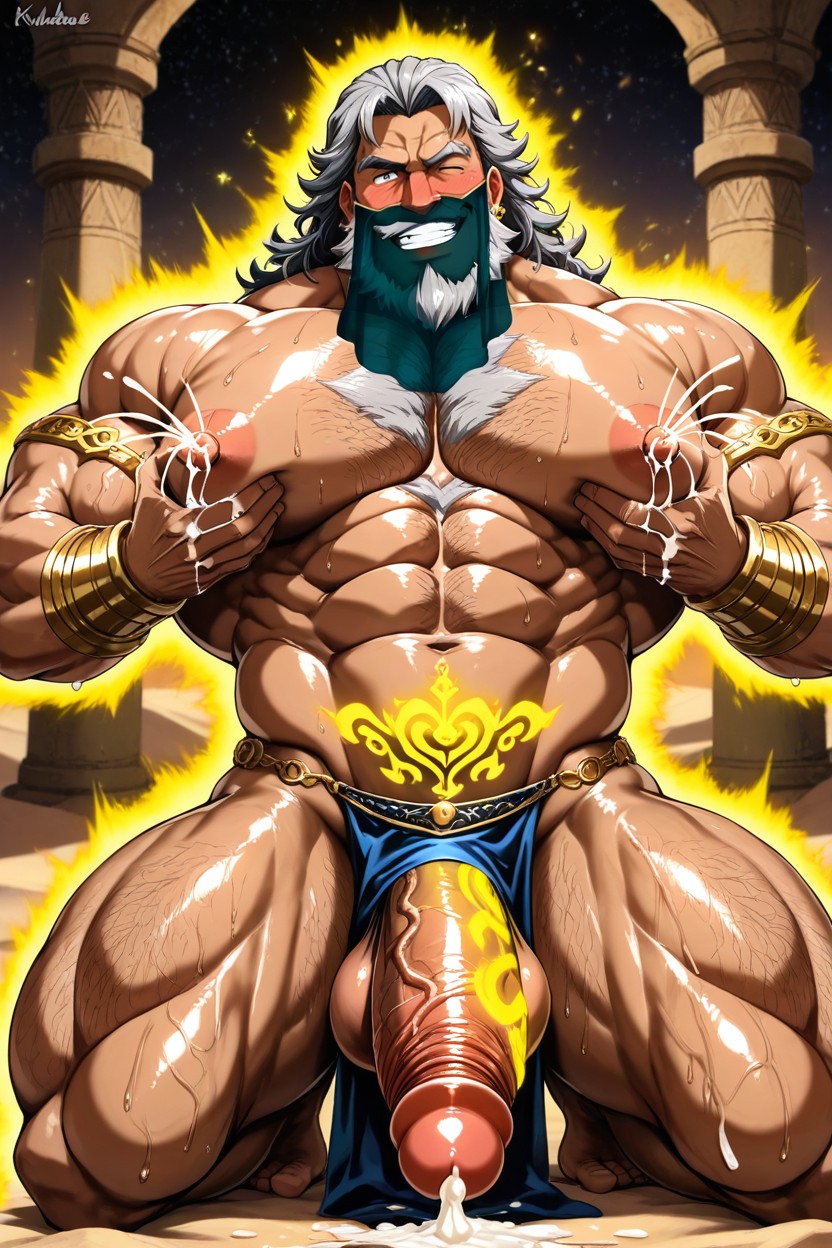 Black And Gray Hair, Mustache, Hyper Dilated Anus AI同性戀黃片