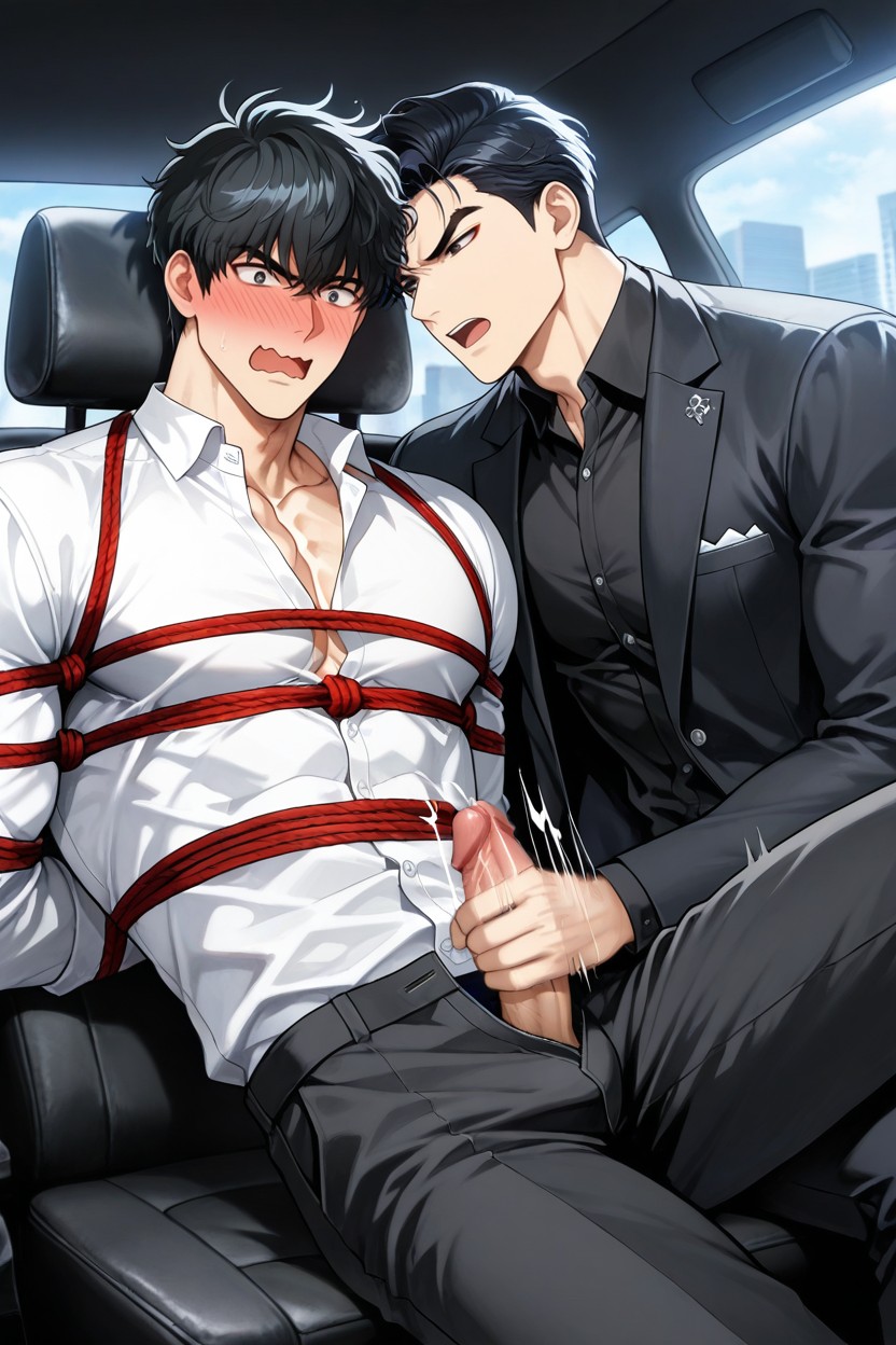 雙臂放在背後, Black Hair, Muscular AI同性戀黃片
