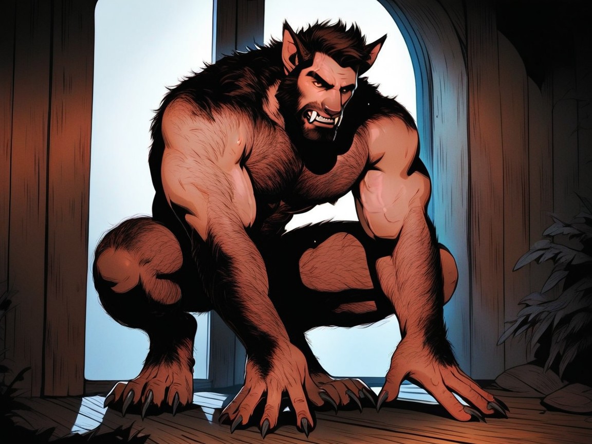 Very Detailed Body, Mighty Roar Toward The Sky, Transforms Into A Werewolf AI同性戀黃片