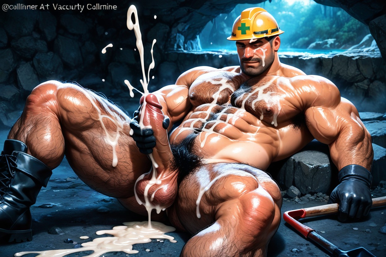 Very Thick Pubic Hair That Runs Black From The Navel, Naked, Coupe À La Mode Porno IA Gay