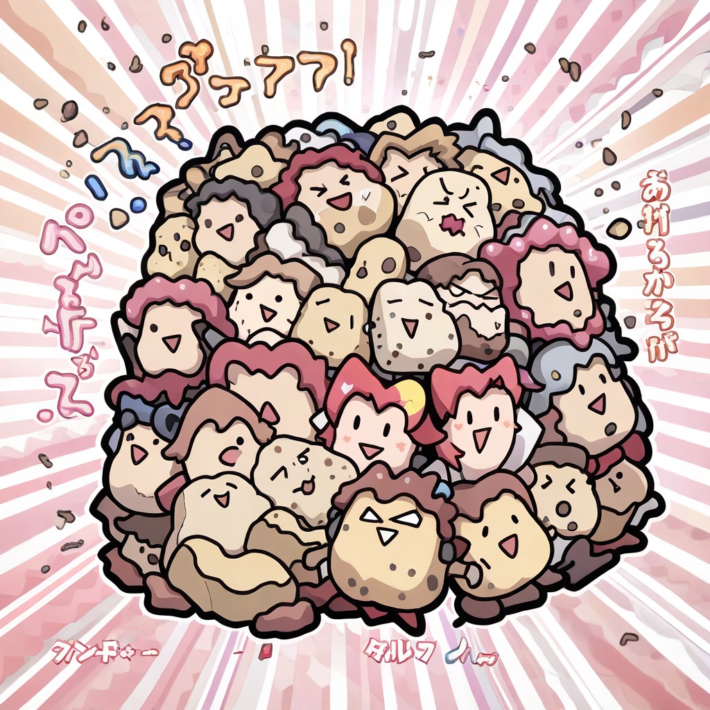 Chiibi Proportion, Bright Pastel Colors, Potato Mayhem AI同性戀黃片
