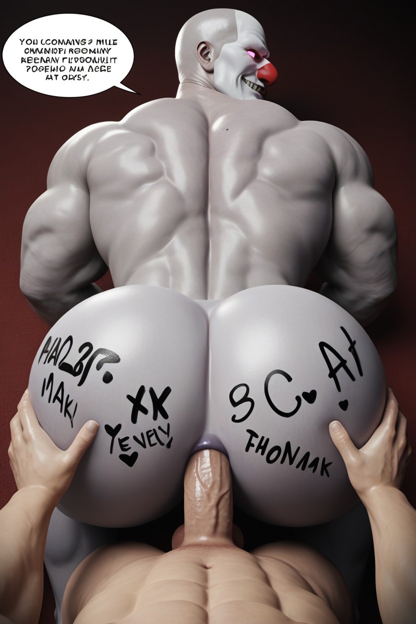 輝く目, Body Writing On Ass Is A Drawing Of The Inside Of The Bottoms Anus Showing The Dick Enjoying The Insane Pleasuring, Masculine ゲイAIポルノ