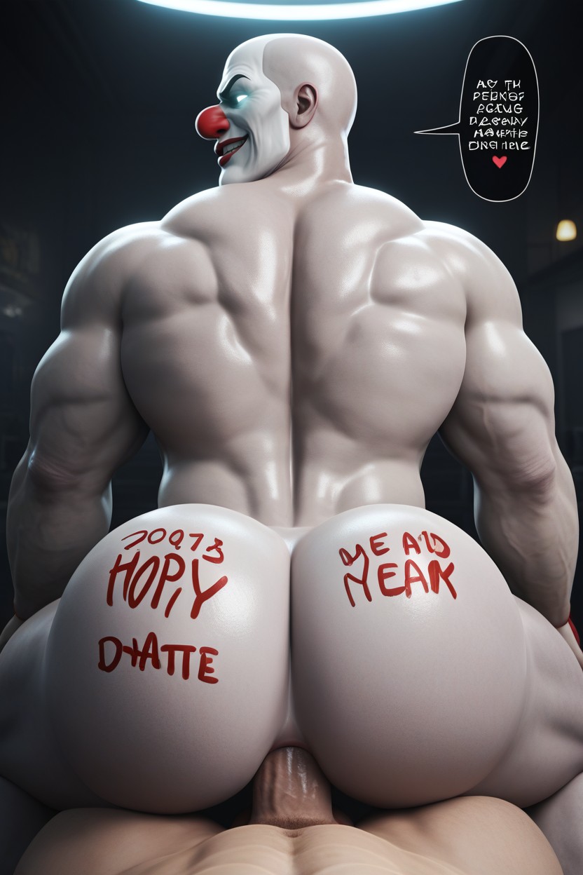 Peau Pâle, Body Writing On Ass, Sub Top Porno IA Gay
