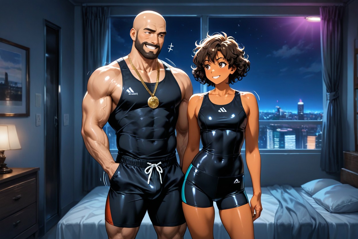 Bulge, Кудрявые, Standing ИИ гей порно