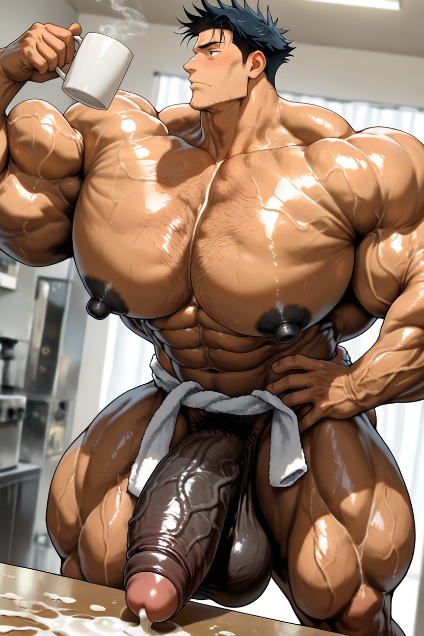 Black Penis, Zoom Out, Hyper Chest ゲイAIポルノ