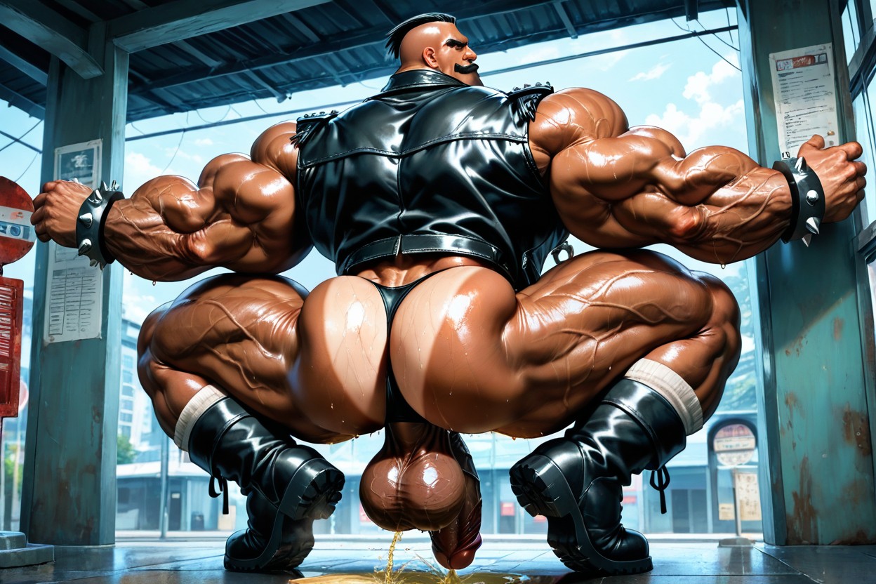 Face Visible, Muscular Pecs, Tan Lines ゲイAIポルノ