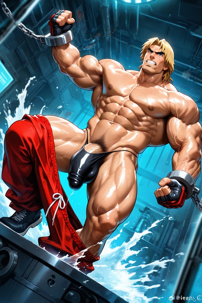 Masculine, Dynamic Angle, Semen Splashing ゲイAIポルノ