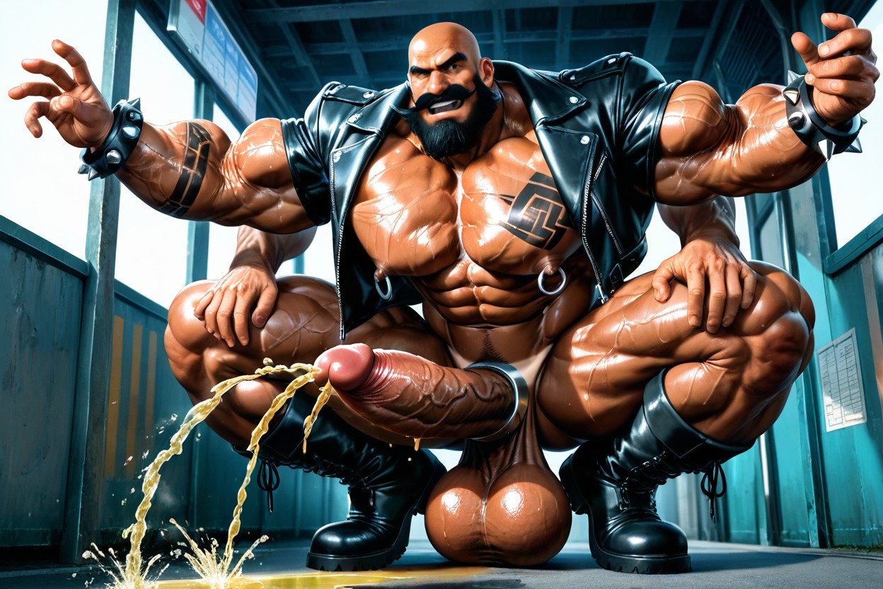 Showing Back, Veiny Muscles, High Definition AI Gay Porn