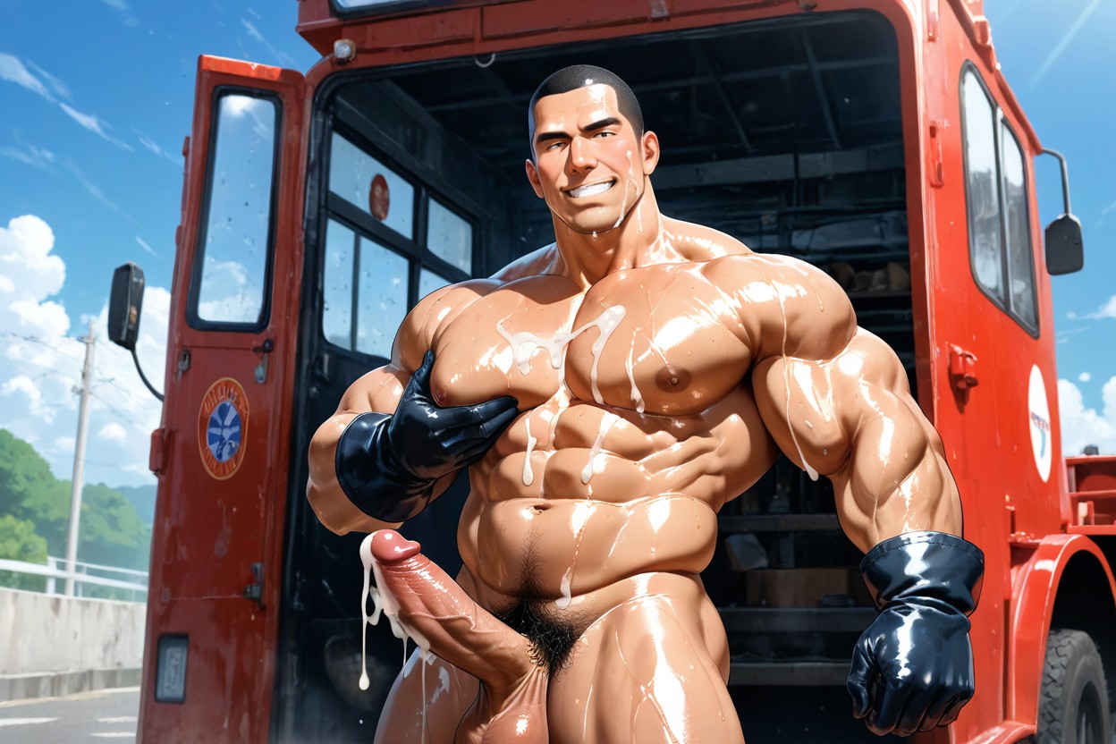 Erection Cock, Completely Naked, Looking At Viewer AI Gay Porn