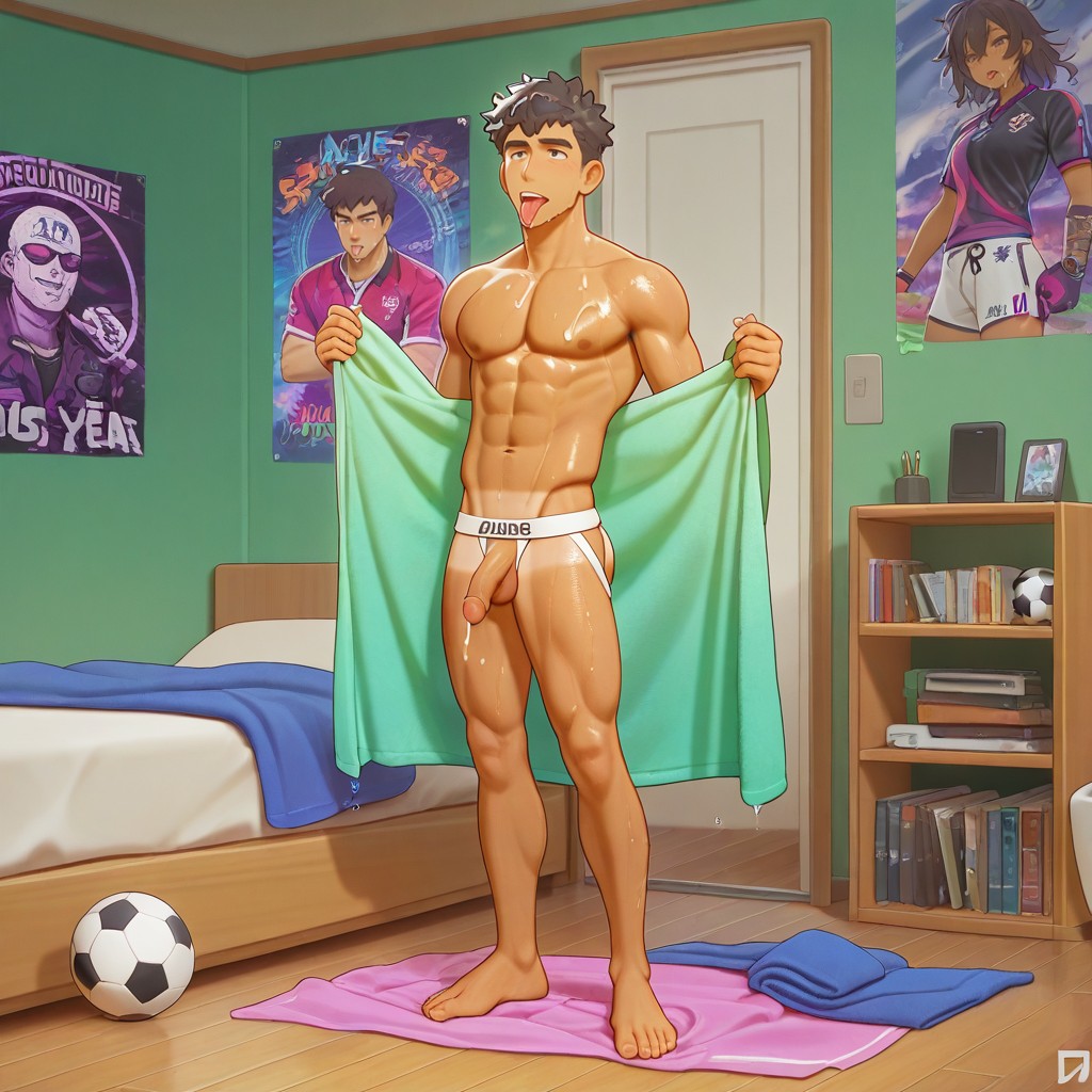 Wet, Smallish Size Cock, + AI Gay Porn