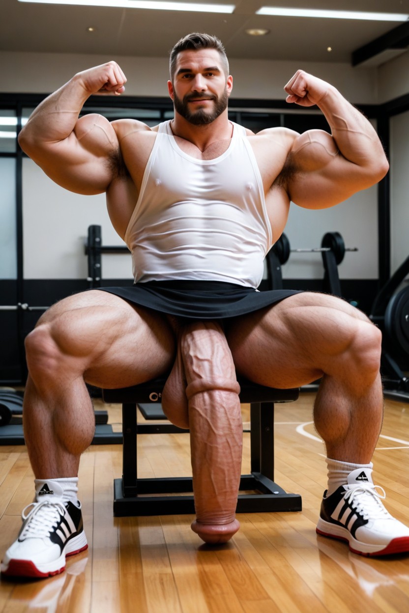 Hairy, 18+, Oversized Muscles AI Gay Porn