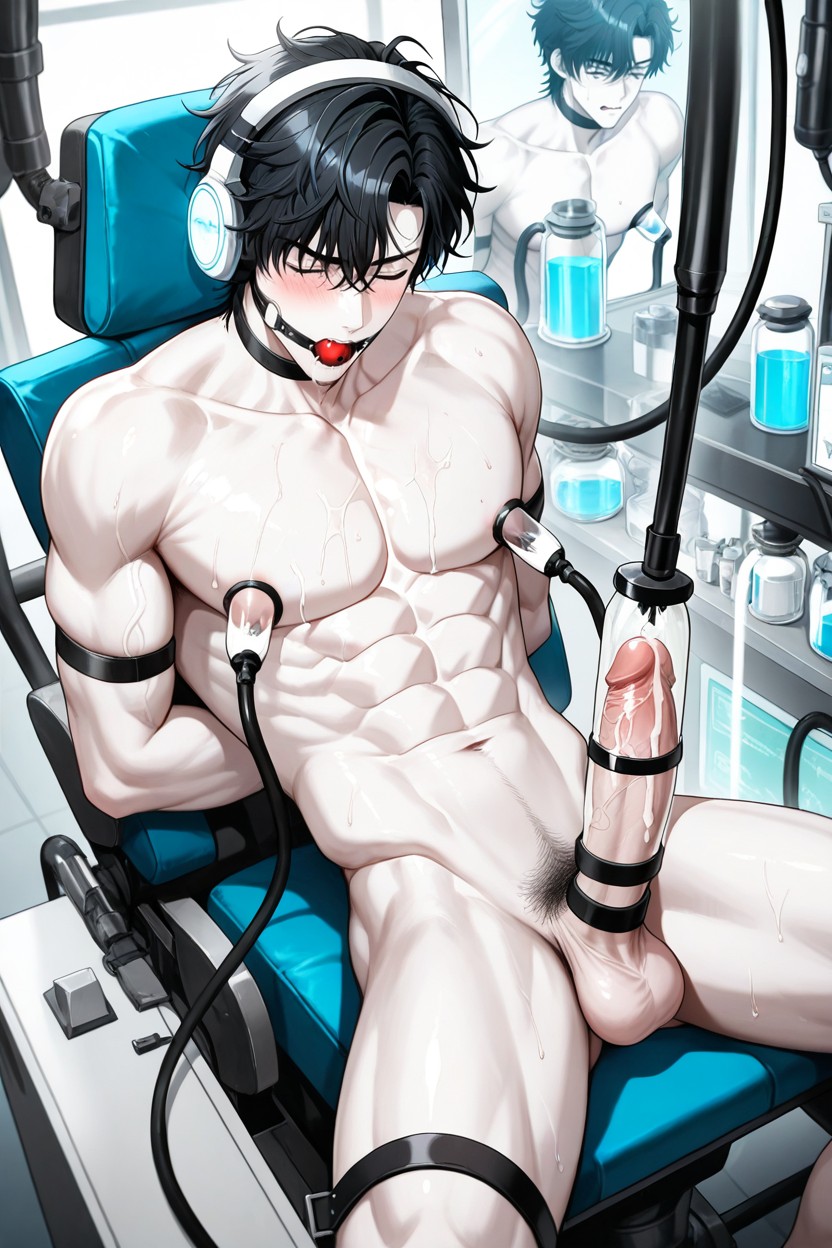 Long Bangs Hanging Down To The Forehead, Penis Milking Machine, Body Fit AI Gay Porn