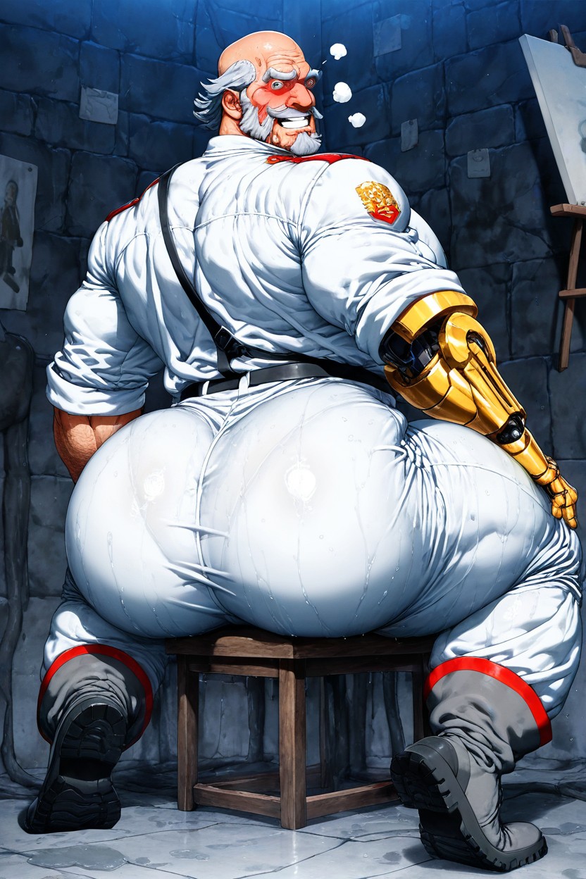Gigant Ass, Thighs, Shaved Chin AI Gay Porn