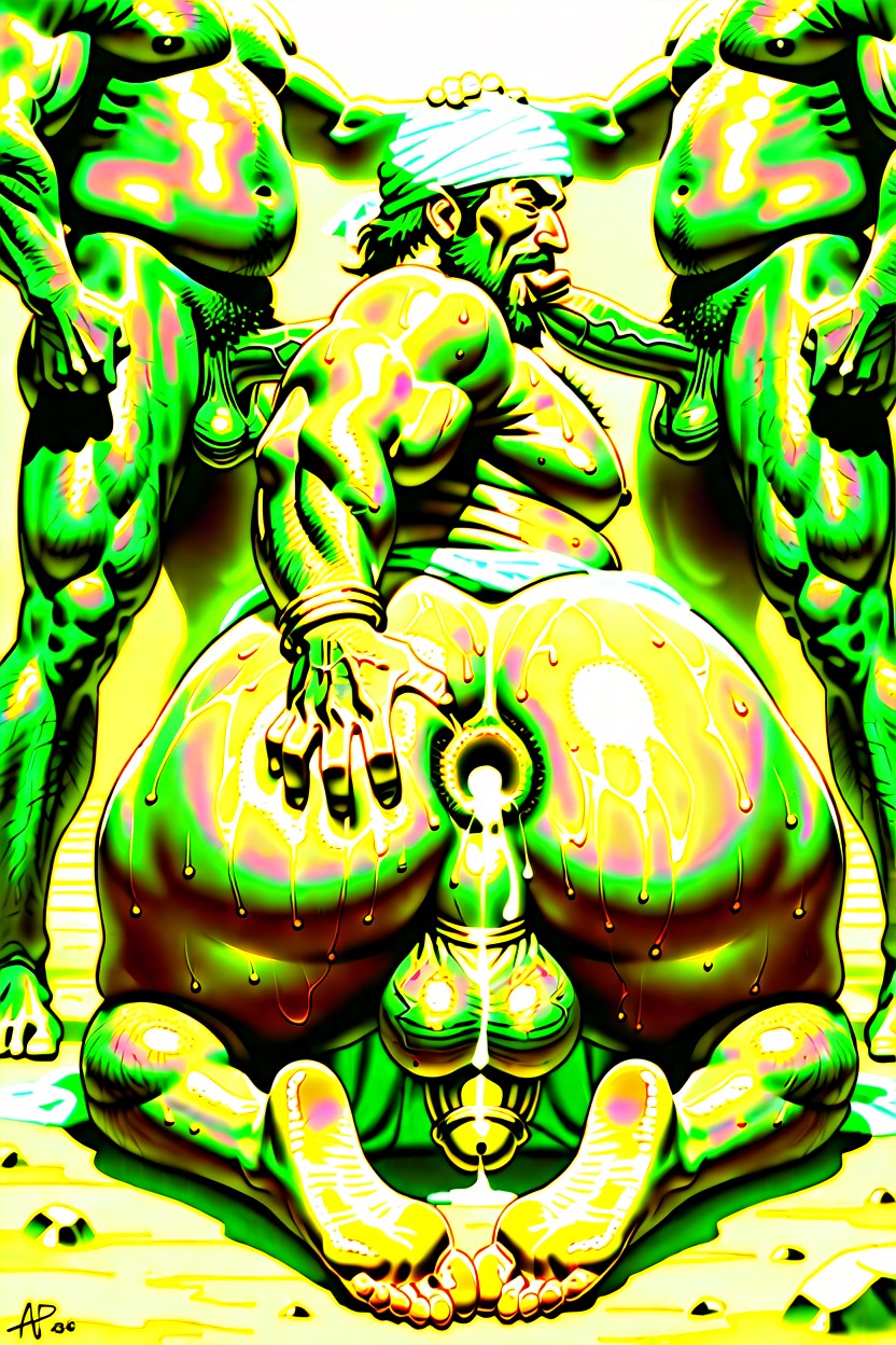 Thick, Gigant Ass, Dark Brown Skin AI Gay Porn