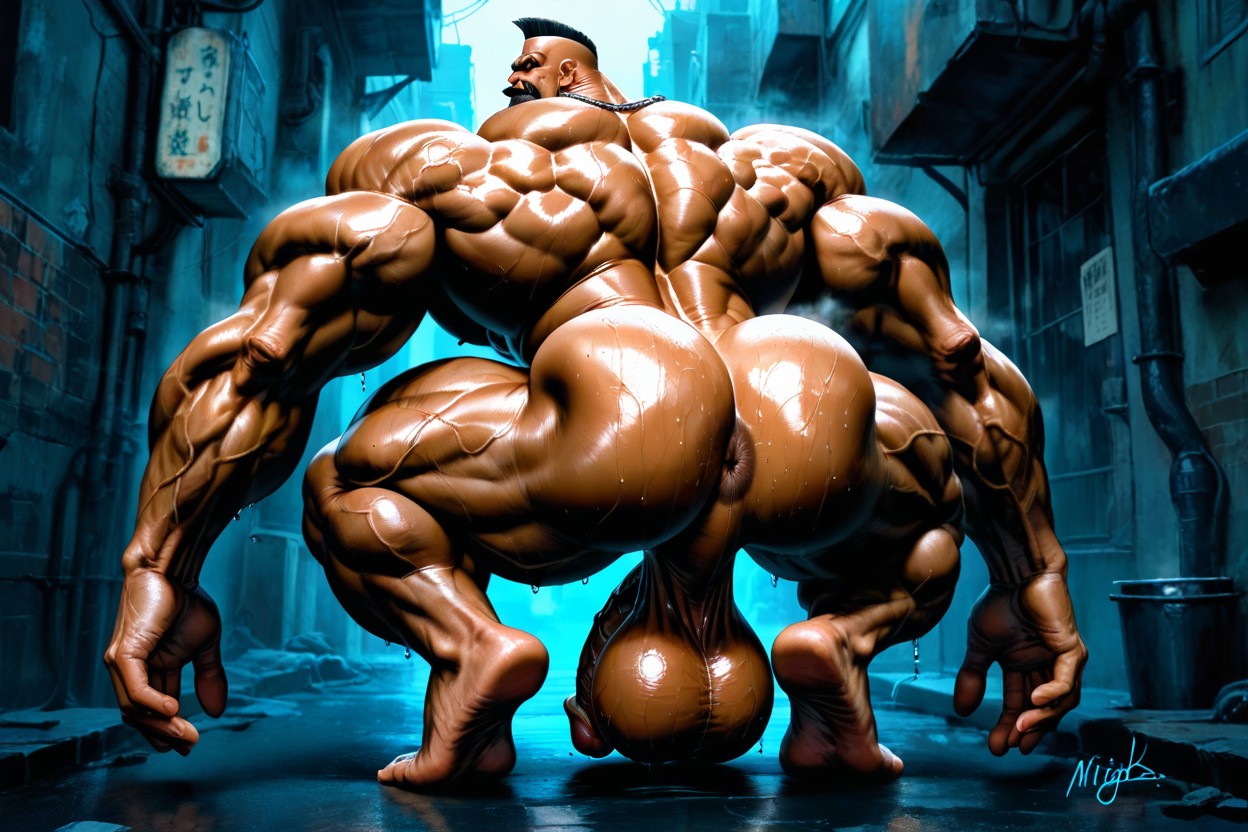 Big Steel Necklaces, High Definition, Muscled Back AI Gay Porn