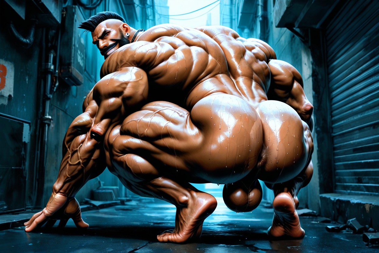 18+, Manly, Muscled Back AI Gay Porn