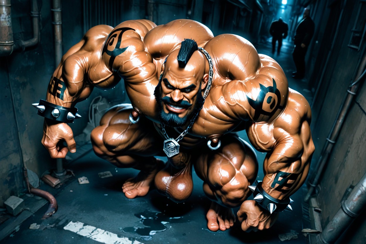 Detailed Muscles, Hyper Arms Bigger Than Legs, Ultra Wide Angle AI Gay Porn