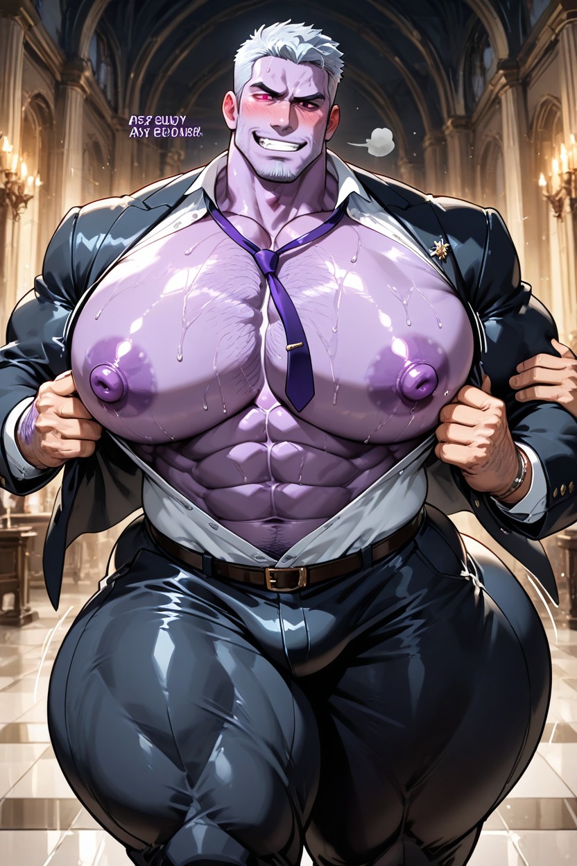 Exposed Pecs, Ass Bigger Than Body, Thick Thighs AI Gay Porn