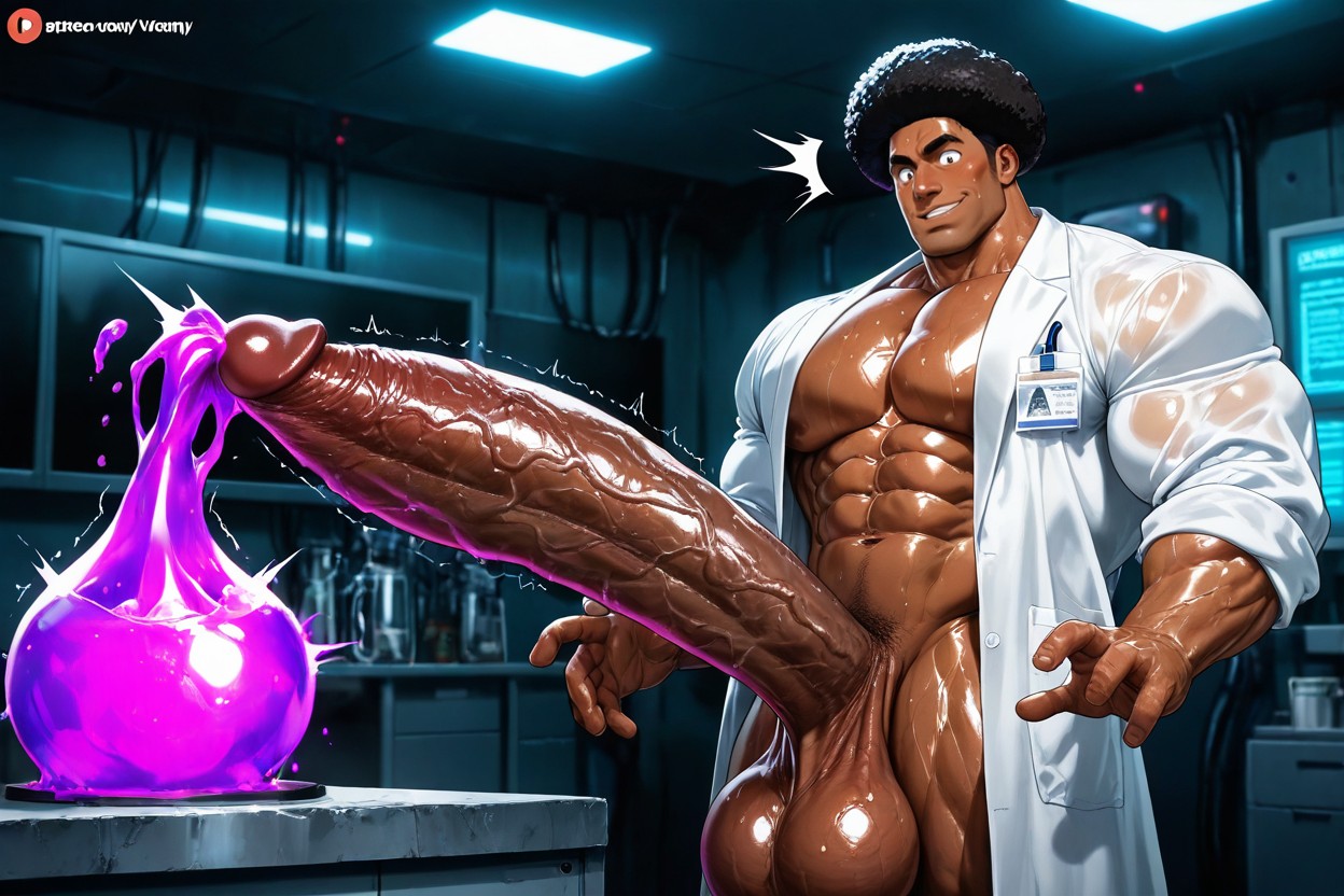 African, Smug Expression, Afro Hair AI Gay Porn