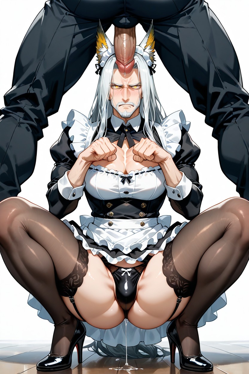 Mouth Slightly Open, Apron, Maid Skirt AI Gay Porn
