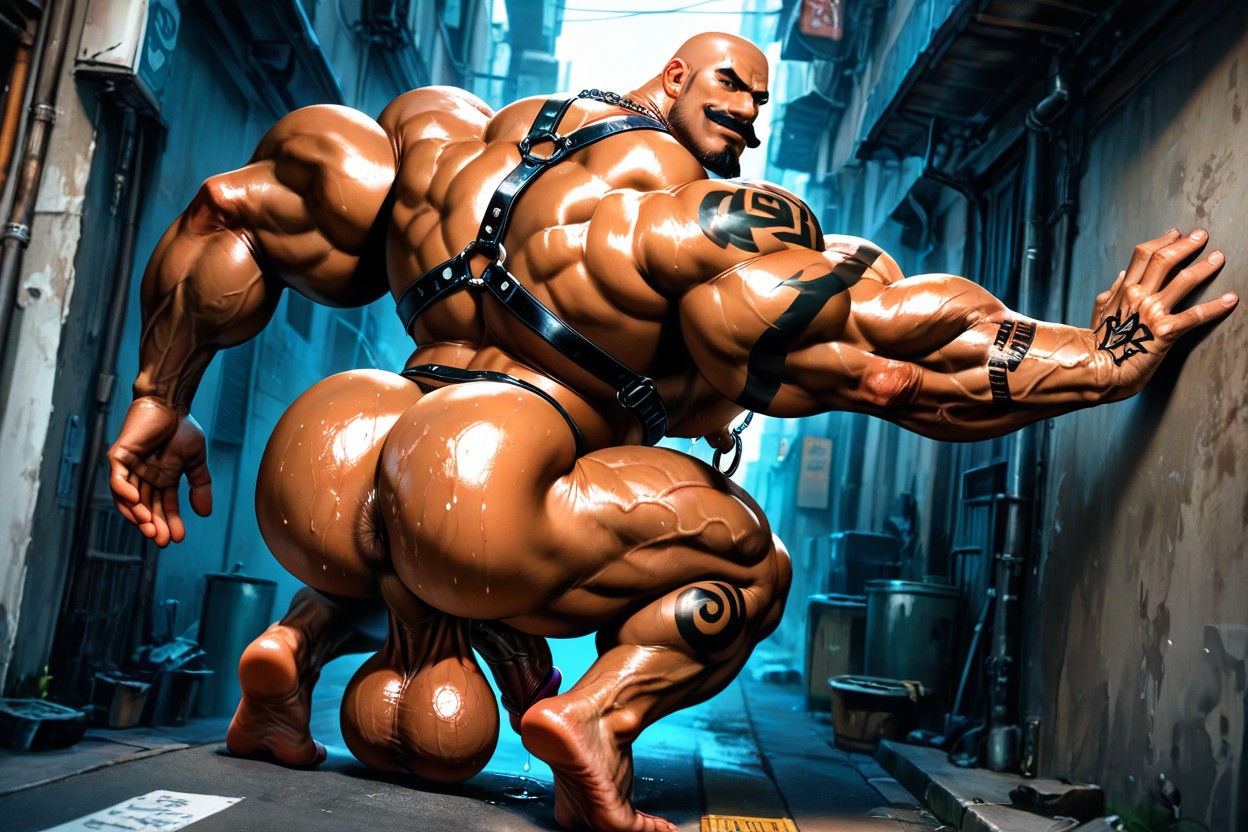 Textured, Incredibly Wide Shoulders, Muscular Pecs AI Gay Porn