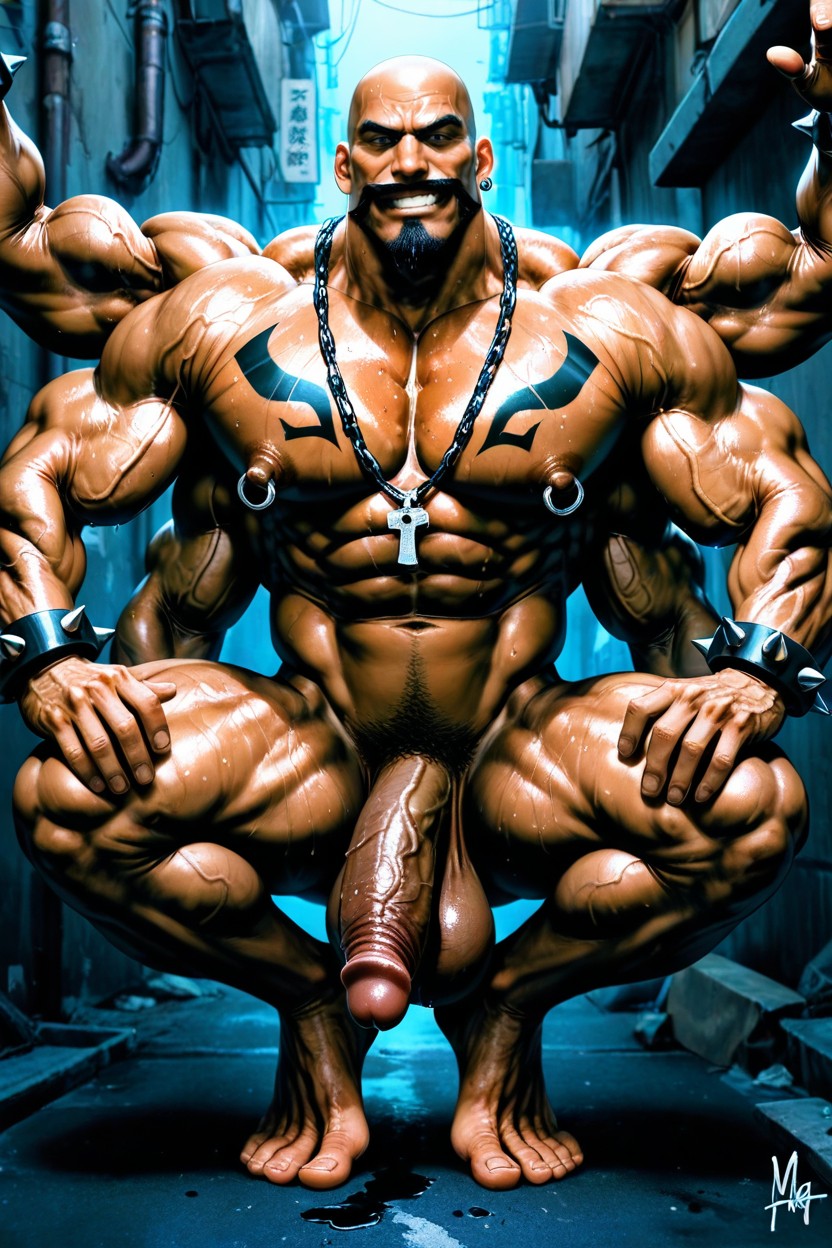 Detailed Muscles, Muscled Back, Veiny Muscles AI Gay Porn