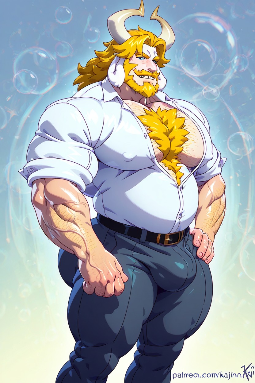 Thick Hips, Big Bubble Ass, Handsome AI Gay Porn