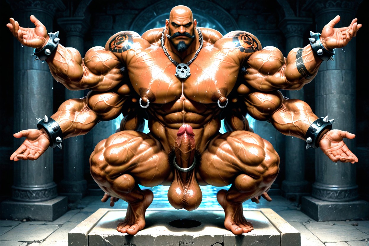 Detailed Image, Muscled Back, Top Down AI Gay Porn
