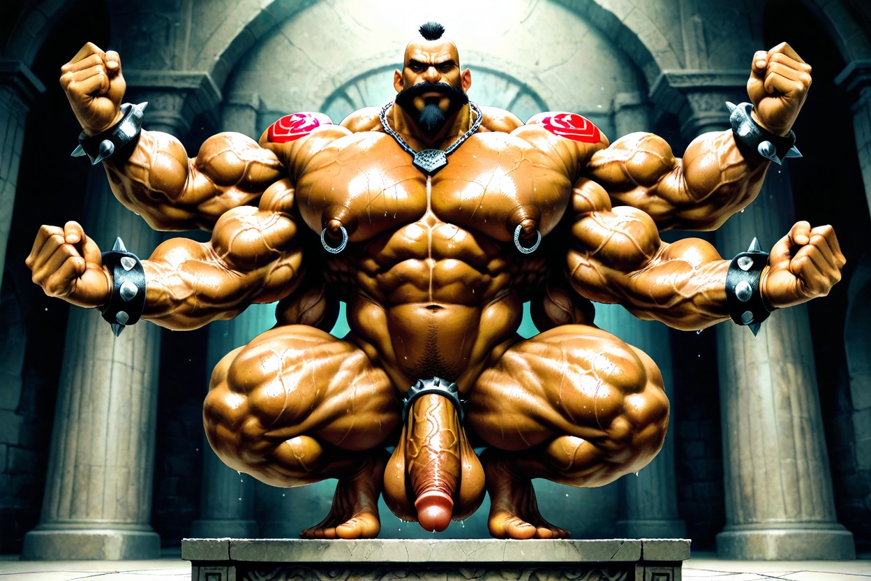 Big Feet, Dim Light, Bodybuilder AI Gay Porn